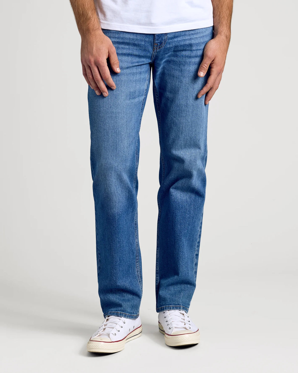 Straight Low‑Stretch Jeans