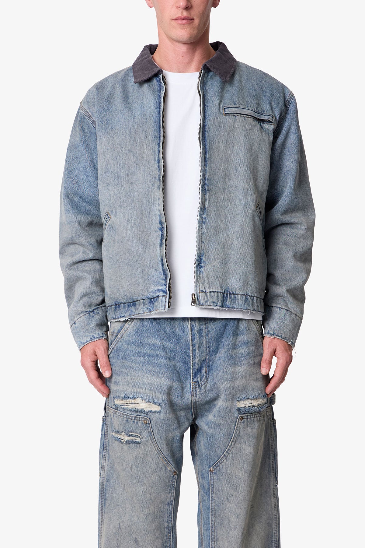 QUILTED LINED WORK JACKET