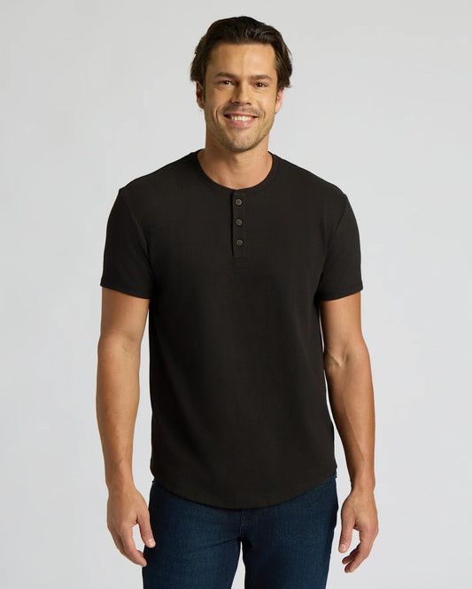 Heavyweight Curved Hem Henley