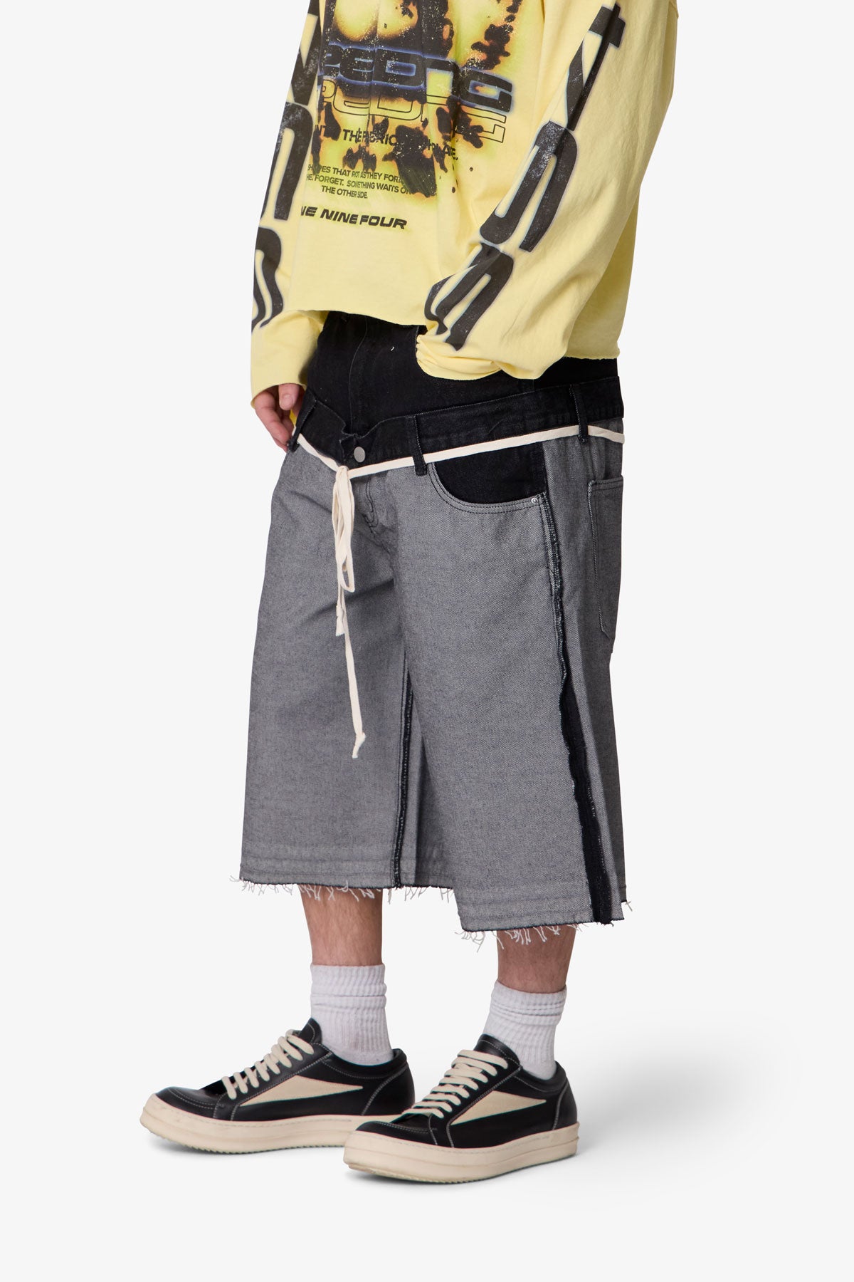 ULTRA BAGGY INSIDE OUT DENIM SHORTS
