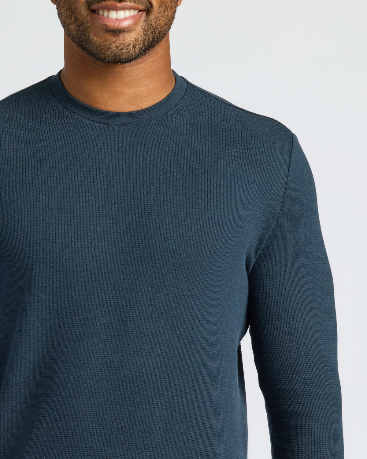 Waffle Long Sleeve Crew Neck