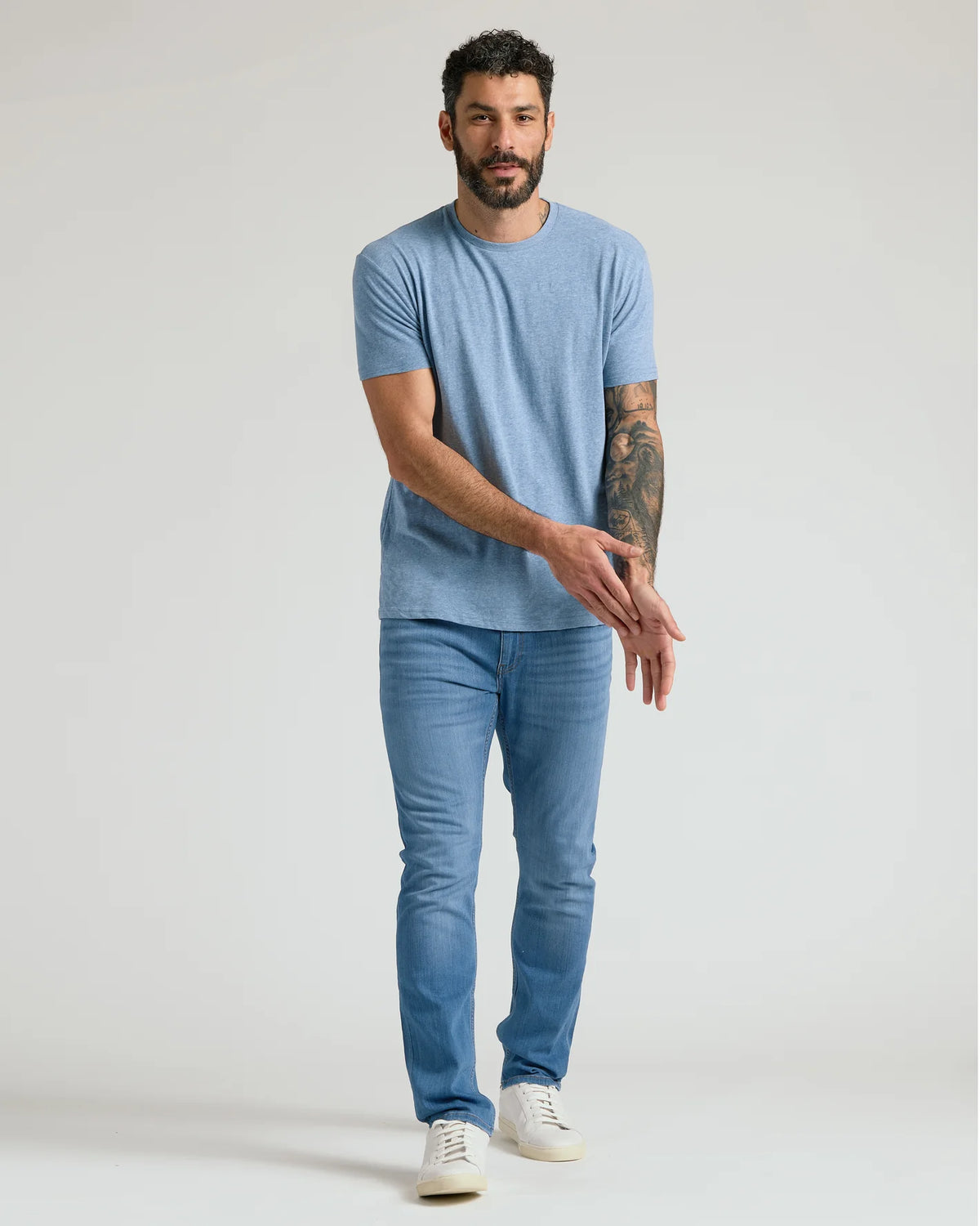Straight High‑Stretch Jeans