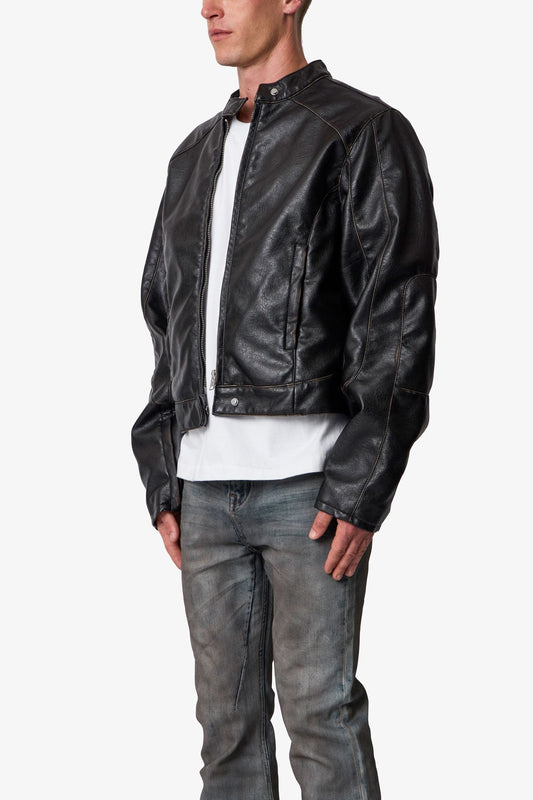 LEATHER MOTO JACKET 8.00