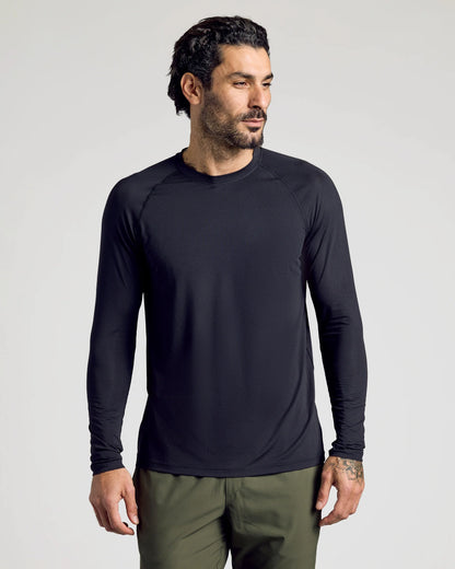 Active Mesh Long Sleeve Crew Neck
