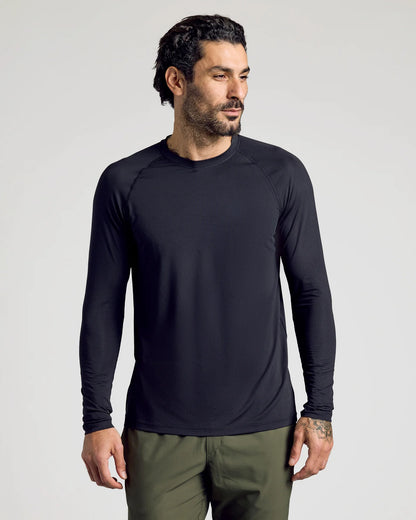 Active Mesh Long Sleeve Crew Neck