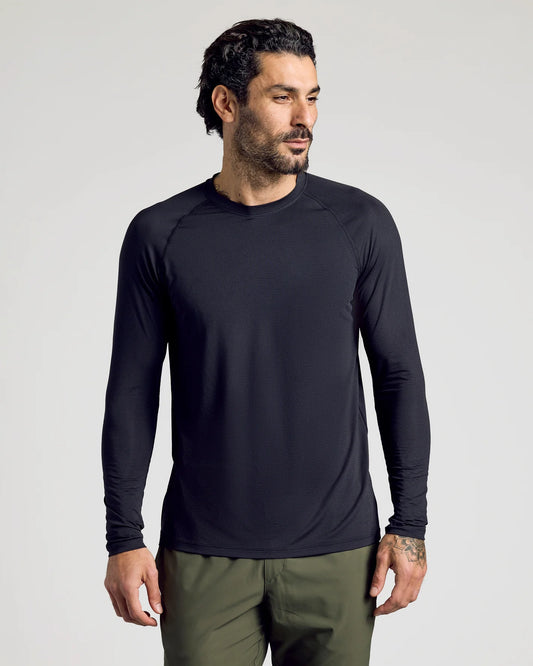 Active Mesh Long Sleeve Crew Neck