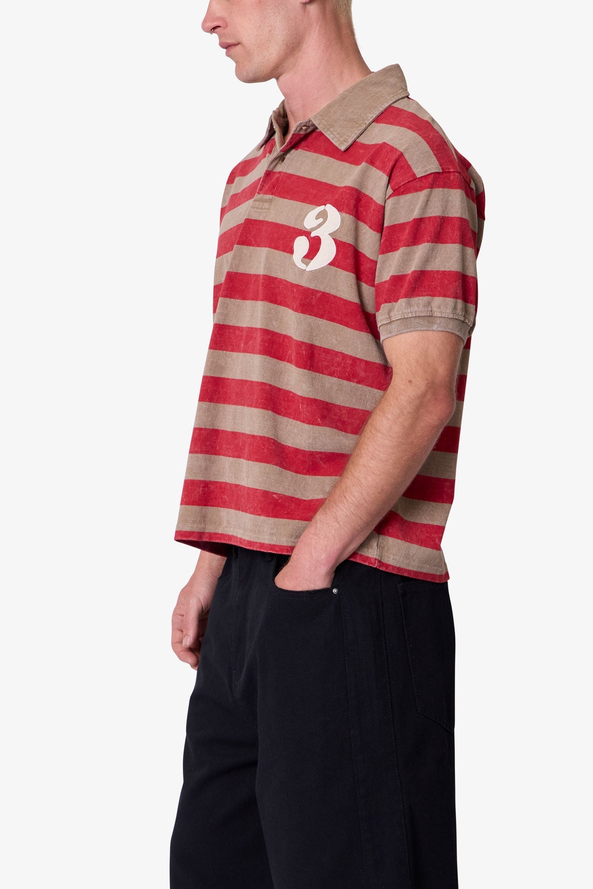 MINI STRIPE S/S RUGBY SHIRT