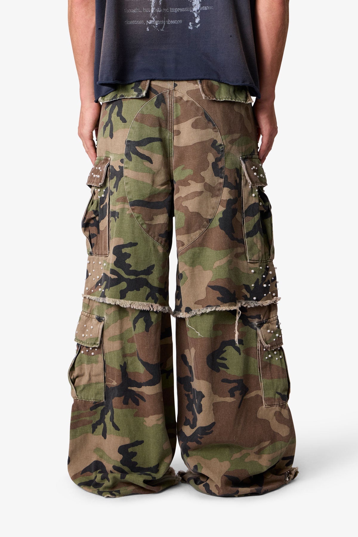 PEARLED RAVE CARGO PANTS