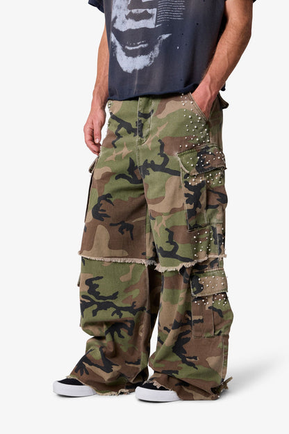 PEARLED RAVE CARGO PANTS