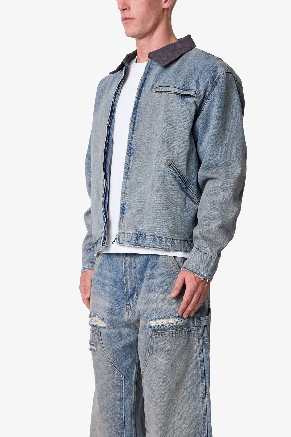 QUILTED LINED WORK JACKET