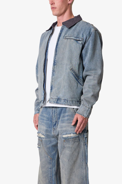 QUILTED LINED WORK JACKET