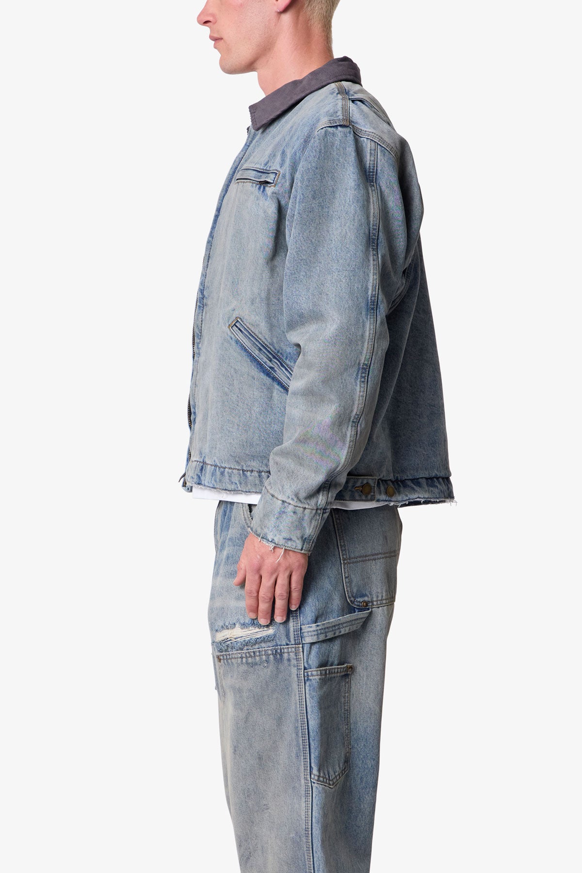 QUILTED LINED WORK JACKET