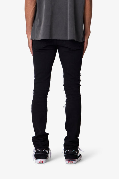SKINNY DISTRESSED RHINESTONE DENIM
