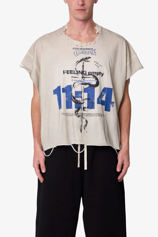 TATTERED CUT OFF TEE