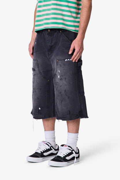 ULTRA BAGGY DISTRESSED CARPENTER SHORTS