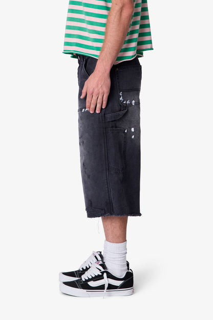 ULTRA BAGGY DISTRESSED CARPENTER SHORTS