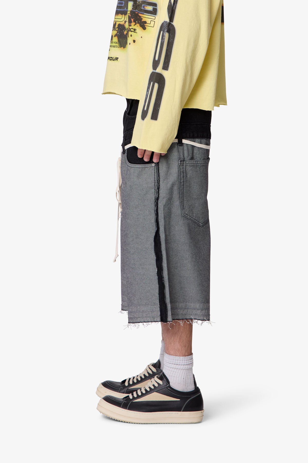 ULTRA BAGGY INSIDE OUT DENIM SHORTS