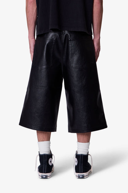 ULTRA BAGGY LEATHER SHORTS