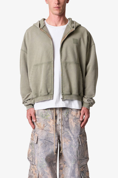 VINTAGE WASHED ZIP UP HOODIE