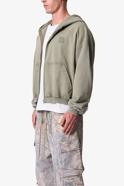 VINTAGE WASHED ZIP UP HOODIE