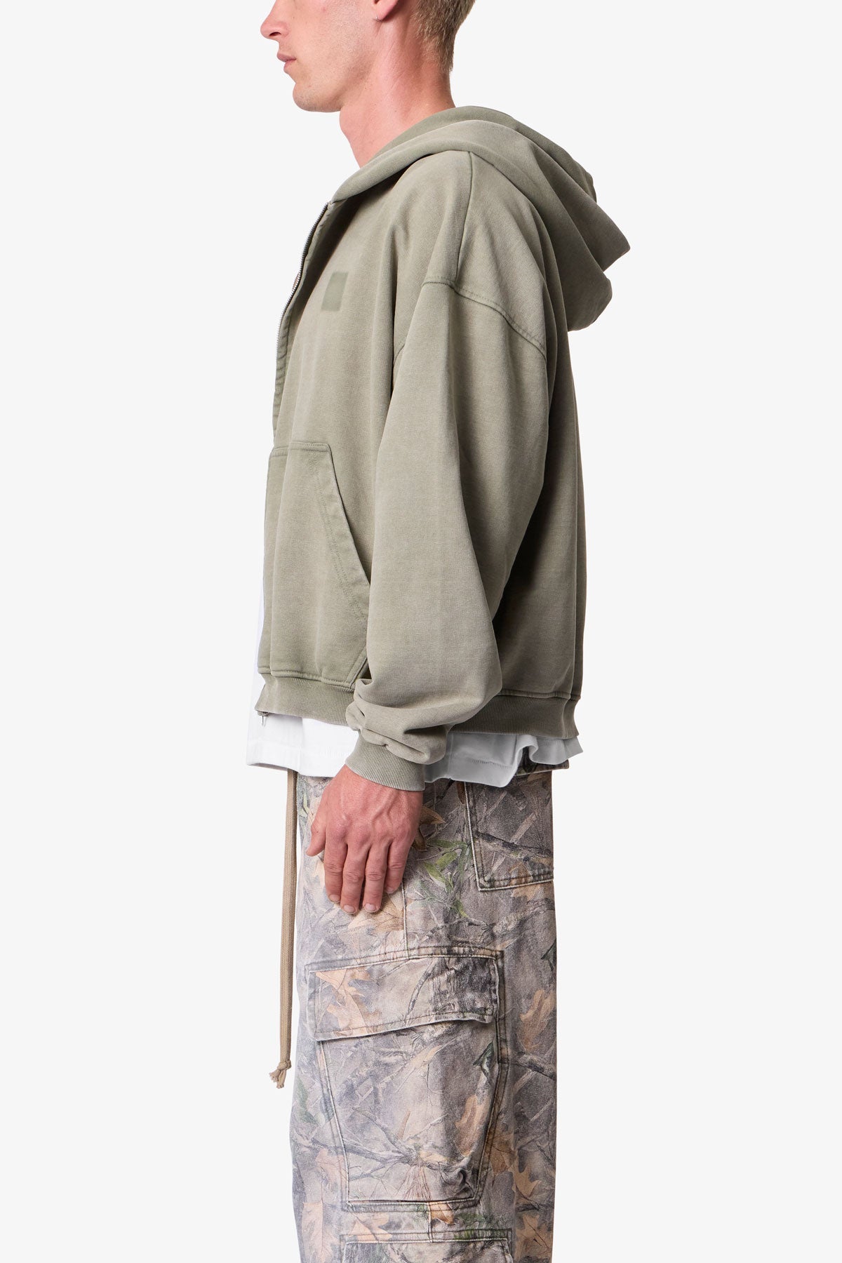 VINTAGE WASHED ZIP UP HOODIE
