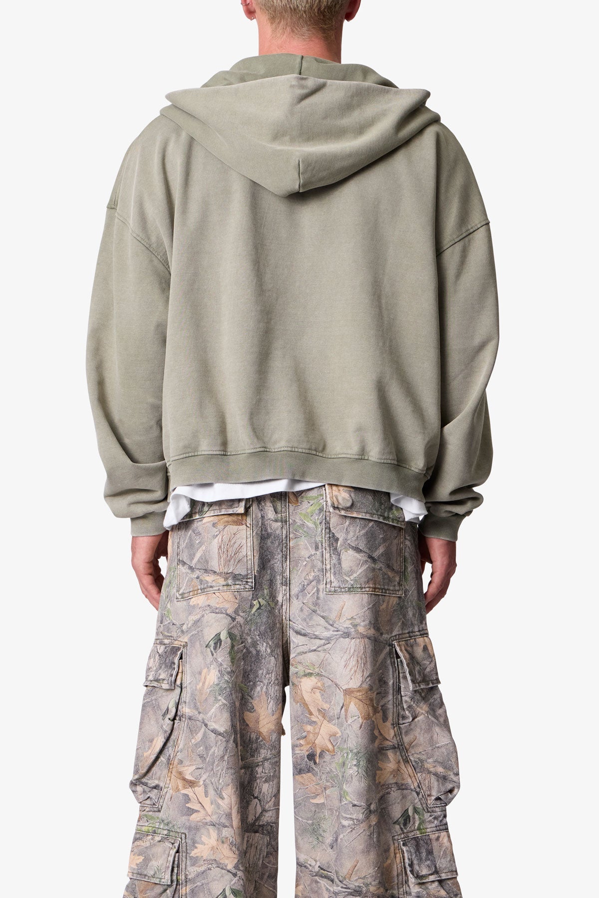 VINTAGE WASHED ZIP UP HOODIE