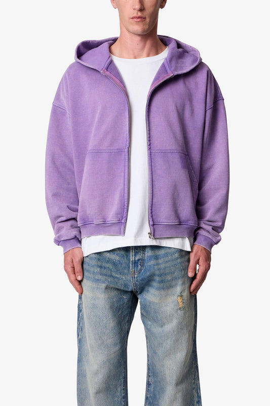 VINTAGE WASHED ZIP UP HOODIE