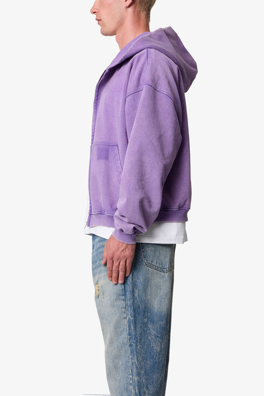 VINTAGE WASHED ZIP UP HOODIE