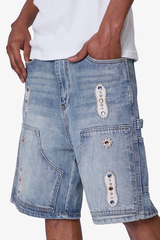WESTERN JEWEL DENIM SHORTS