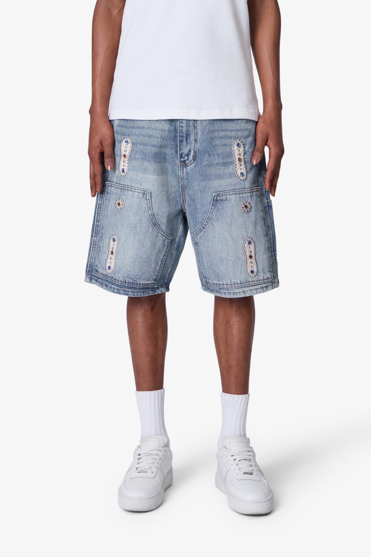 WESTERN JEWEL DENIM SHORTS