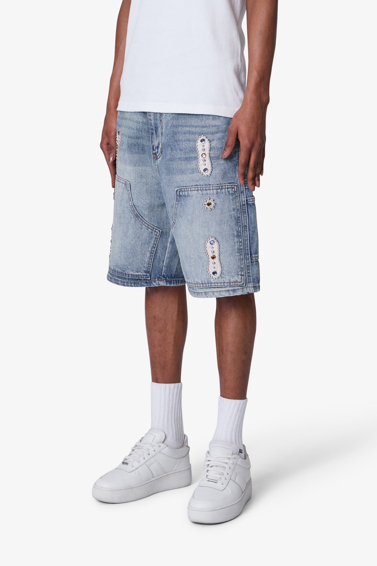 WESTERN JEWEL DENIM SHORTS