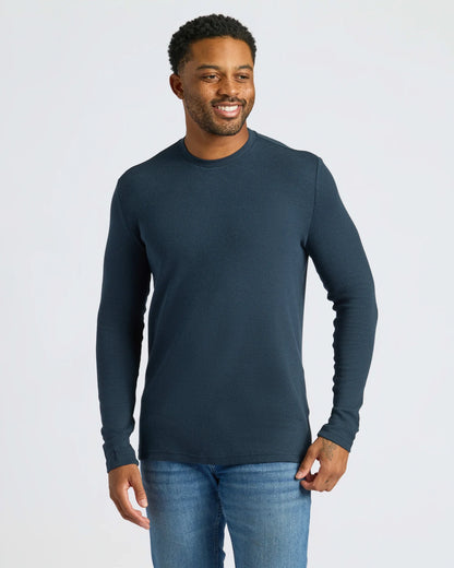 Waffle Long Sleeve Crew Neck